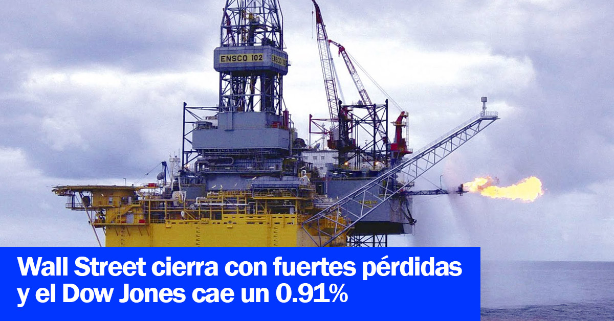 Wall Street cierra con fuertes pérdidas y el Dow Jones cae un 0.91%