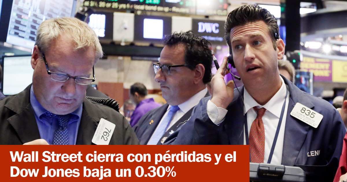 Wall Street cierra con pÃ©rdidas y el Dow Jones baja un 0.30%