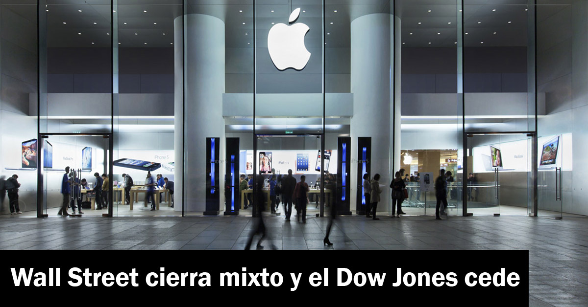 Wall Street cierra mixto y el Dow Jones cede