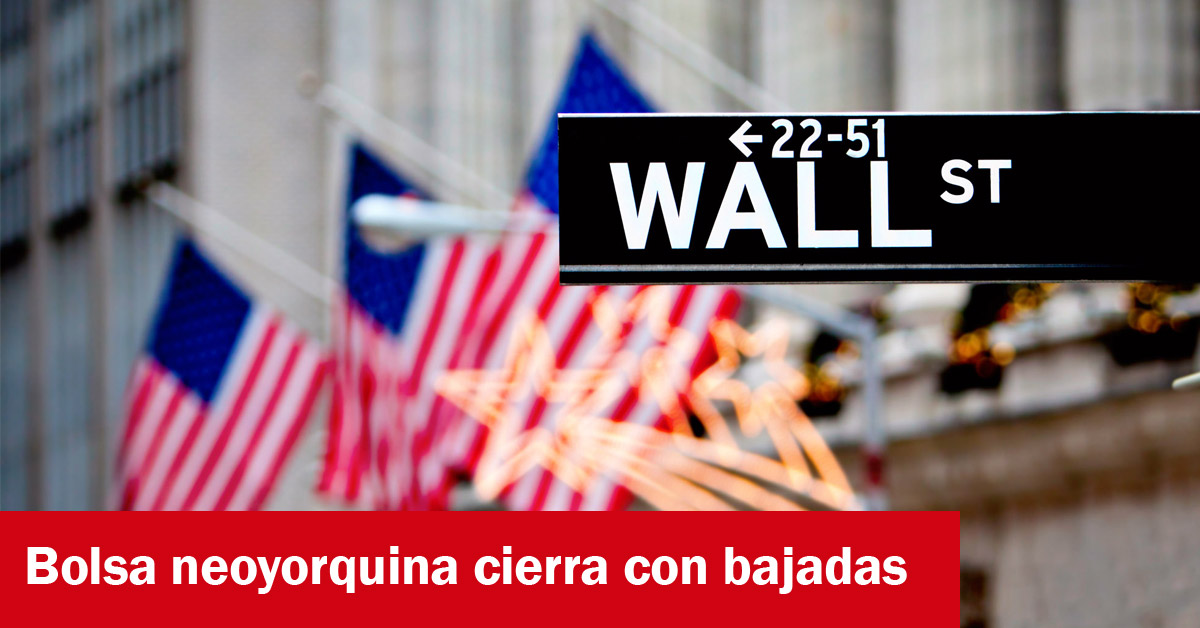 Bolsa neoyorquina cierra con bajadas