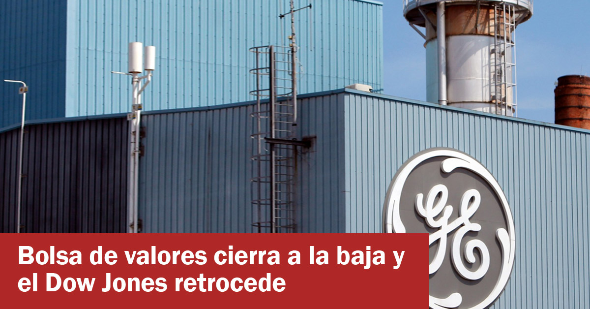 Bolsa de valores cierra a la baja y el Dow Jones retrocede