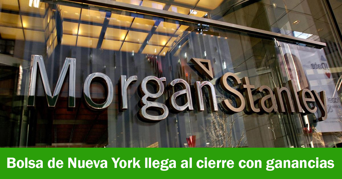 Bolsa de Nueva York llega al cierre con ganancias