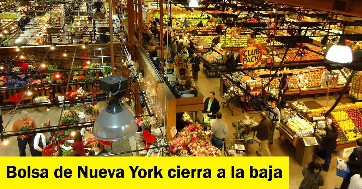 Bolsa de Nueva York cierra a la baja