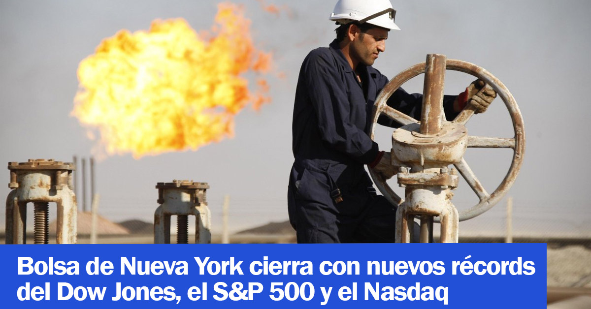Bolsa de Nueva York cierra con nuevos récords del Dow Jones, el S&P 500 y el Nasdaq