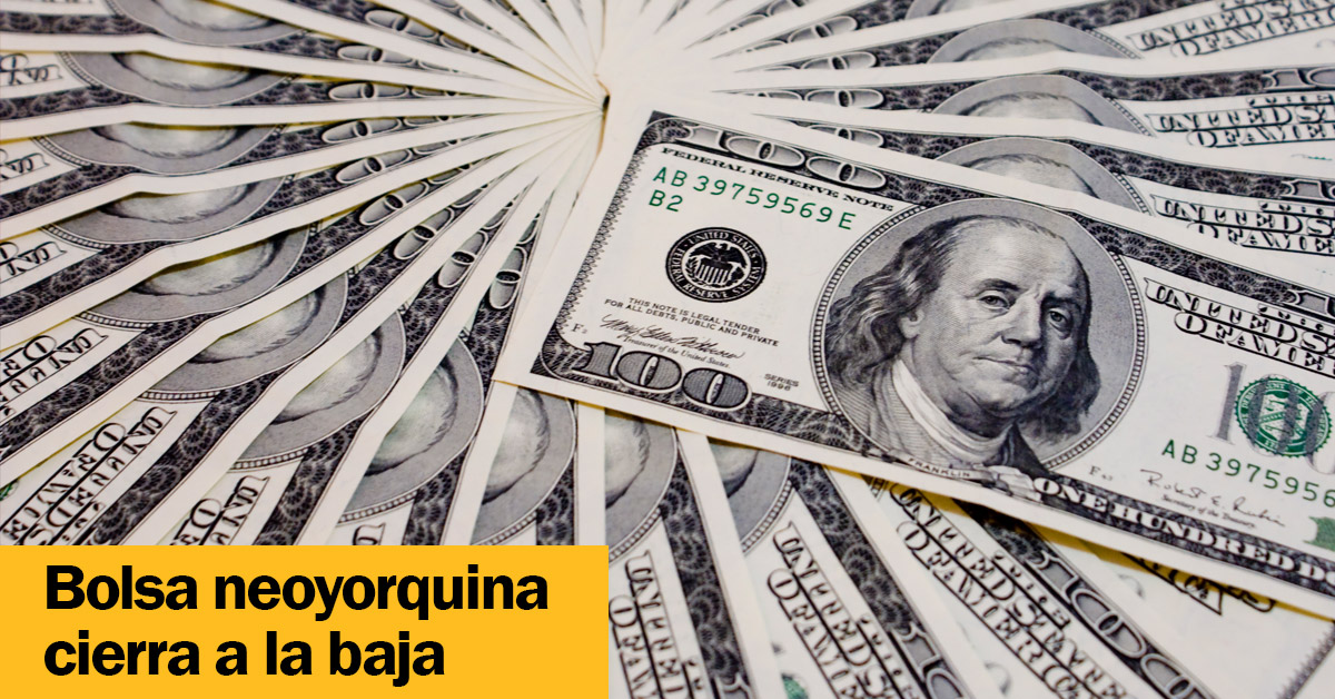 Bolsa neoyorquina cierra a la baja
