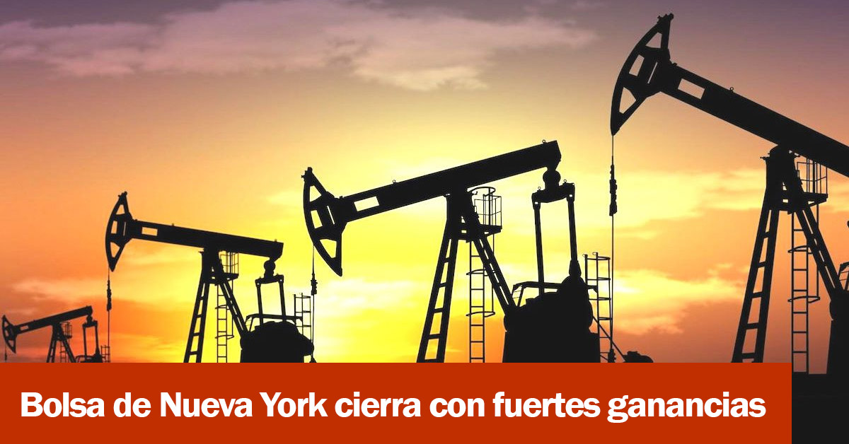 Bolsa de Nueva York cierra con fuertes ganancias