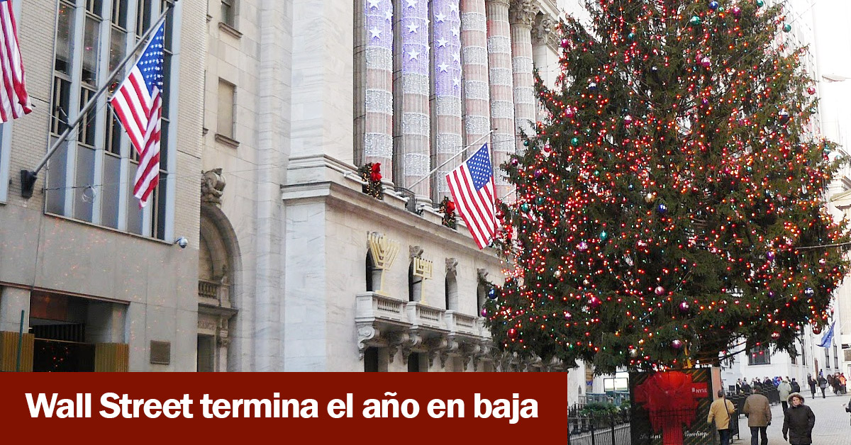 Wall Street termina el año en baja