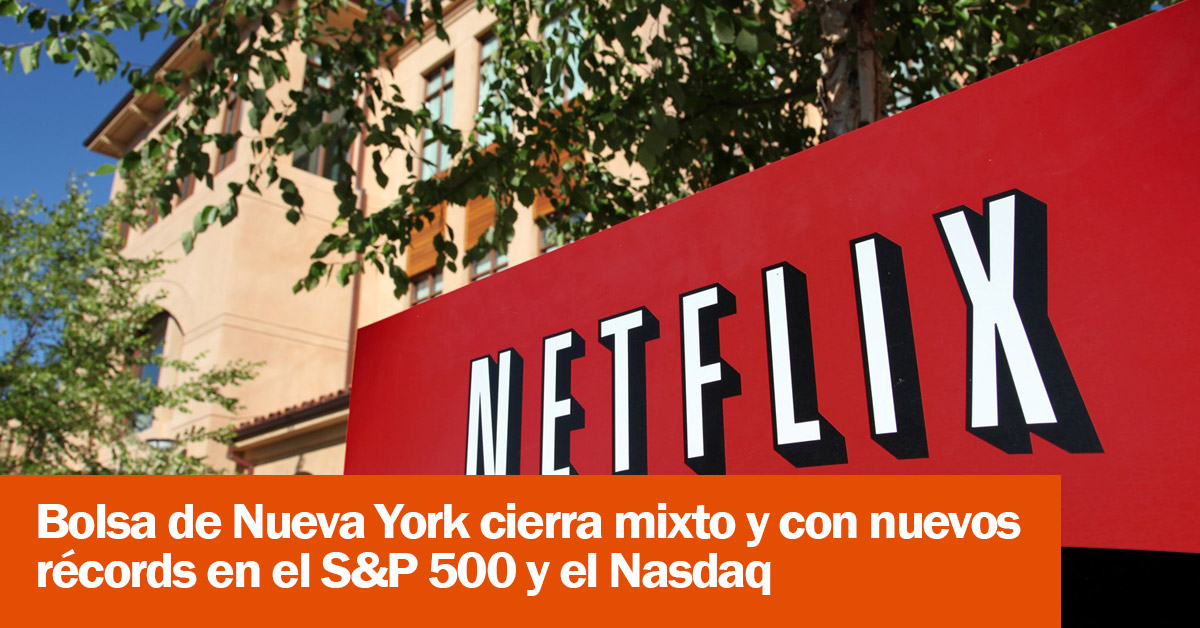 Bolsa de Nueva York cierra mixto y con nuevos récords en el S&P 500 y el Nasdaq
