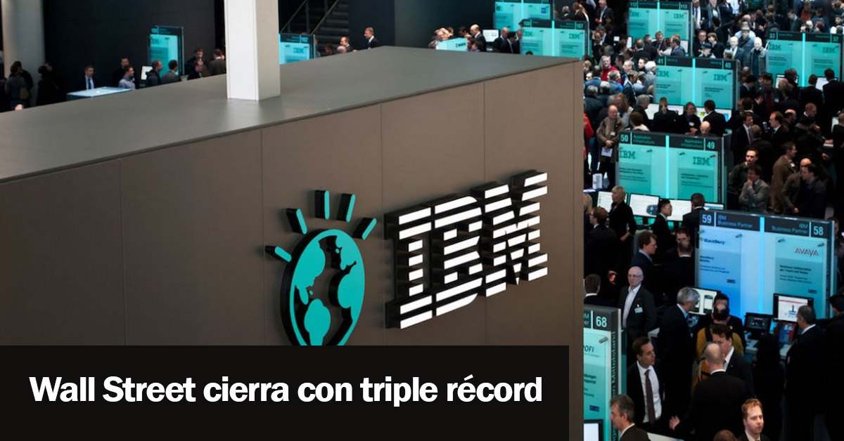 Wall Street cierra con triple récord