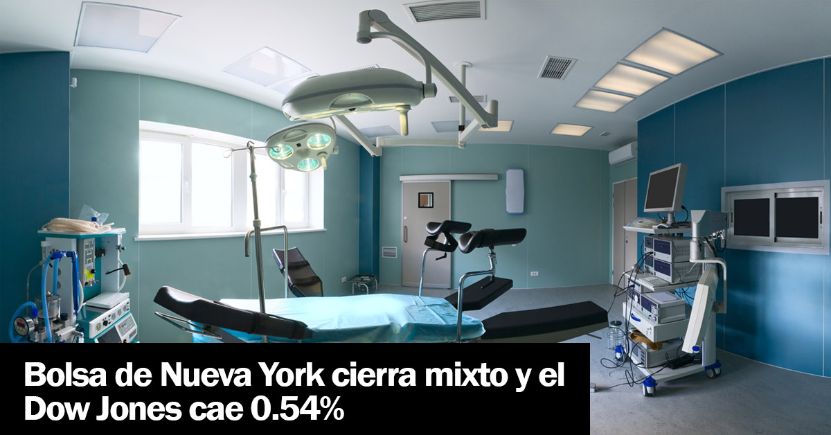 Bolsa de Nueva York cierra mixto y el Dow Jones cae 0.54 Bolsa de Nueva York cierra mixto y el Dow Jones cae 0.54