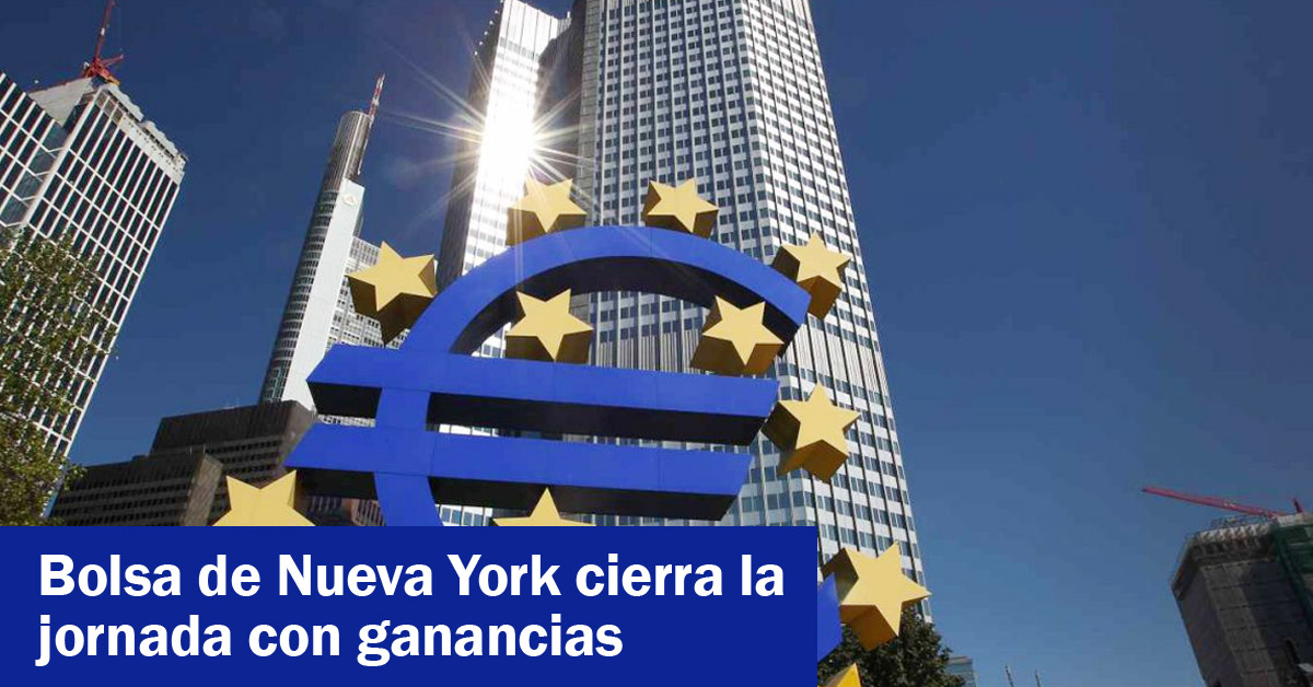 Bolsa de Nueva York cierra la jornada con ganancias