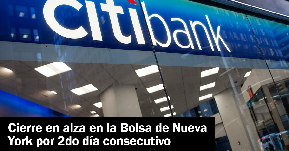 Cierre en alza en la Bolsa de Nueva York por 2do día consecutivo
