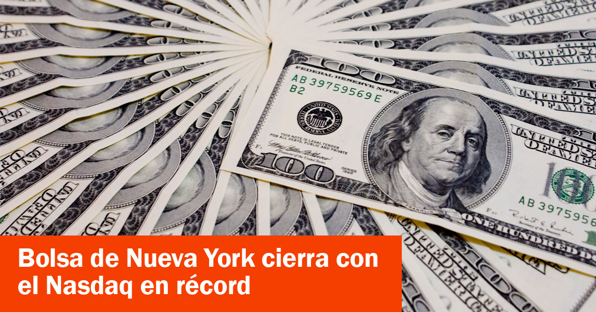 Bolsa de Nueva York cierra con el Nasdaq en récord