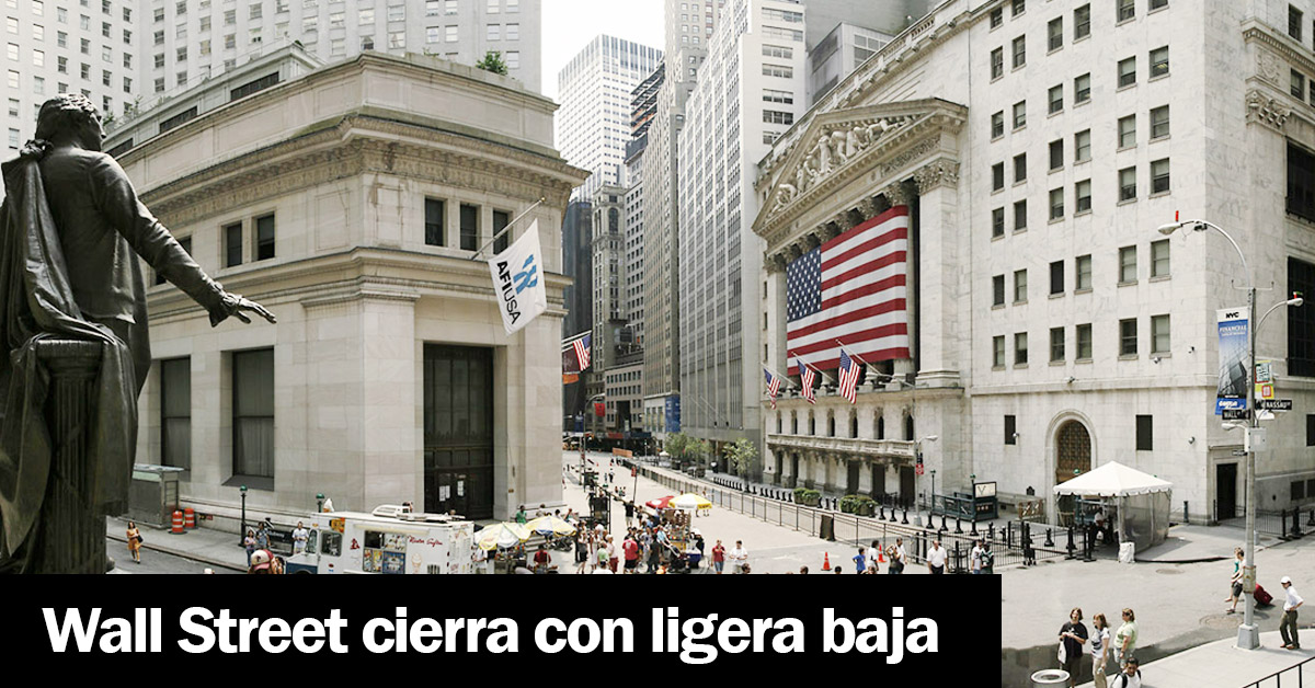 Wall Street cierra con ligera baja