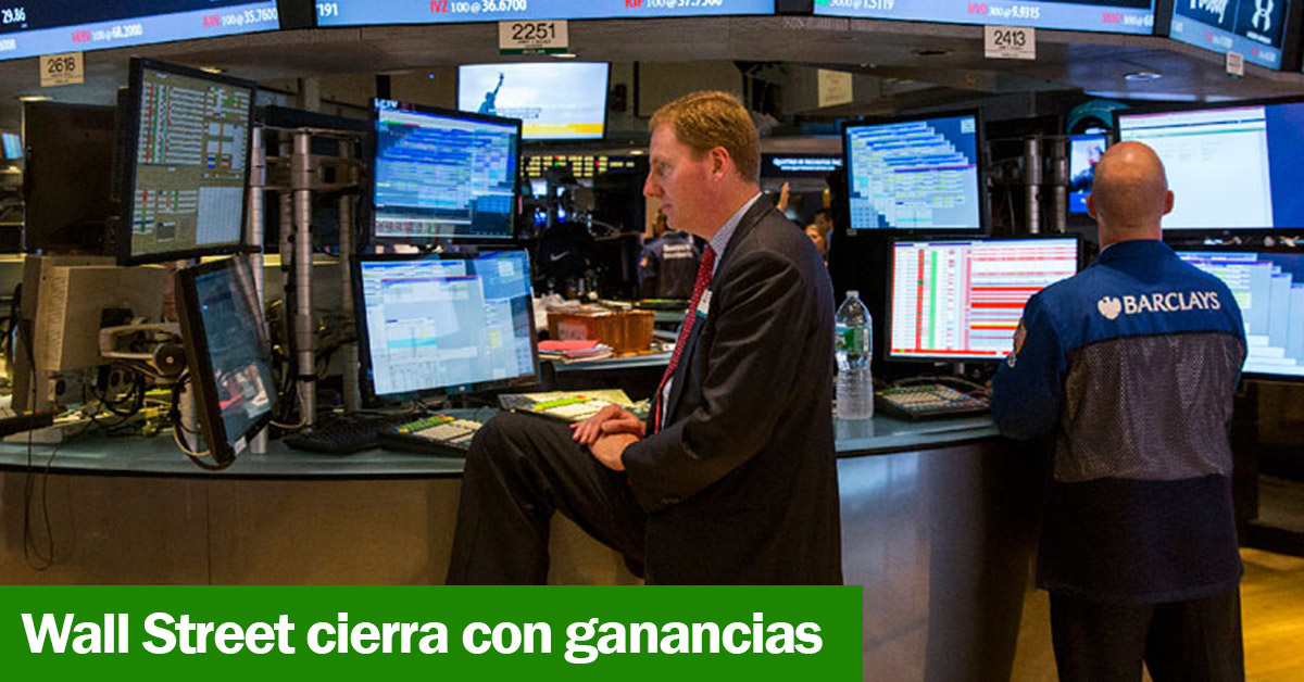Wall Street cierra con ganancias