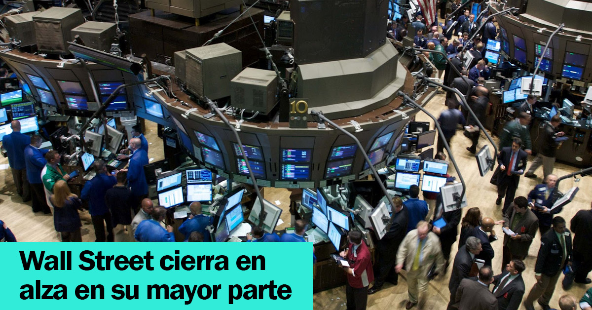 Wall Street cierra en alza en su mayor parte
