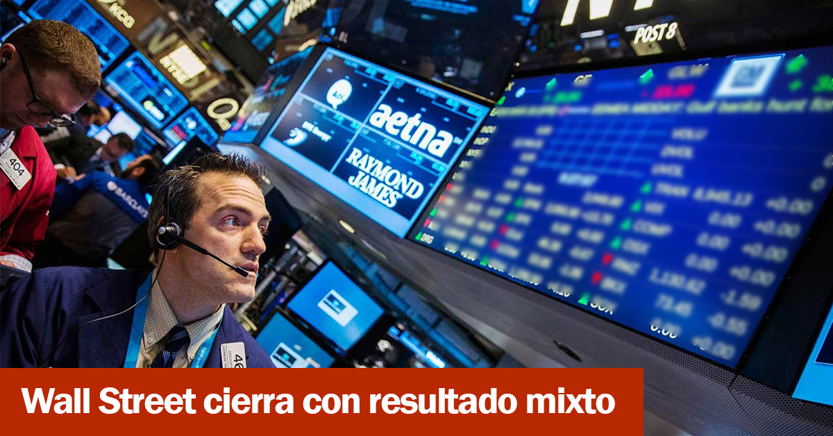 Wall Street cierra con resultado mixto