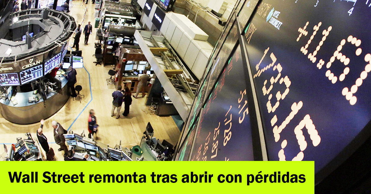 Bolsa neoyorquina remonta tras abrir con pérdidas