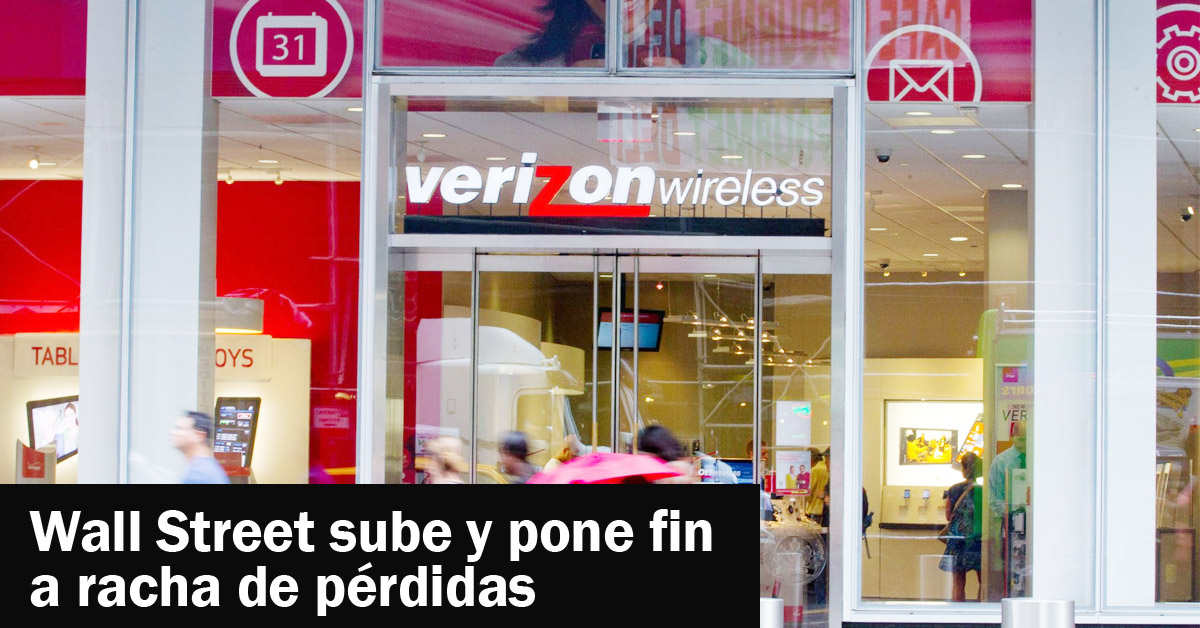 Wall Street sube y pone fin a racha de pérdidas