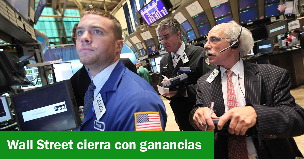 Wall Street cierra con ganancias