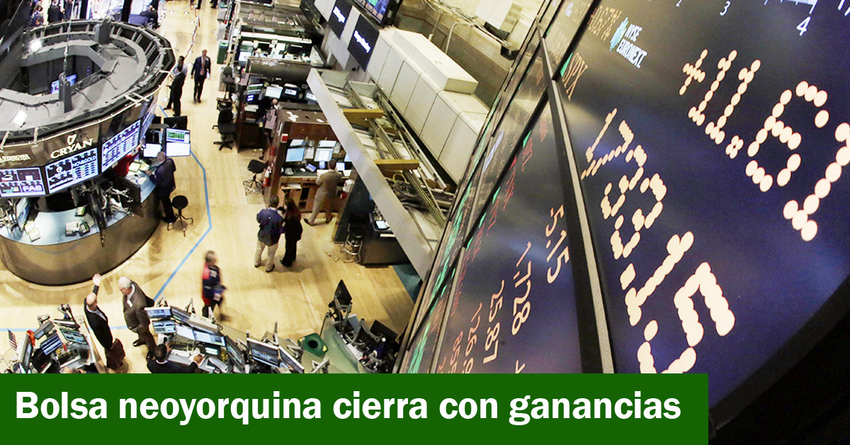Bolsa neoyorquina cierra con ganancias 