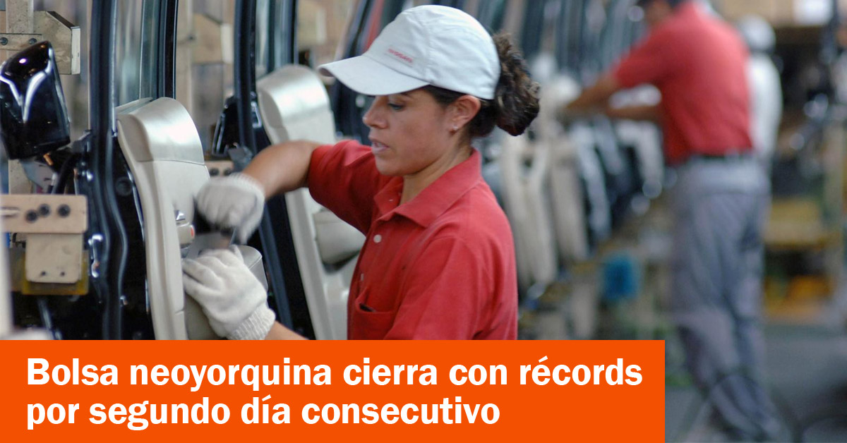 Bolsa neoyorquina cierra con récords por segundo día consecutivo