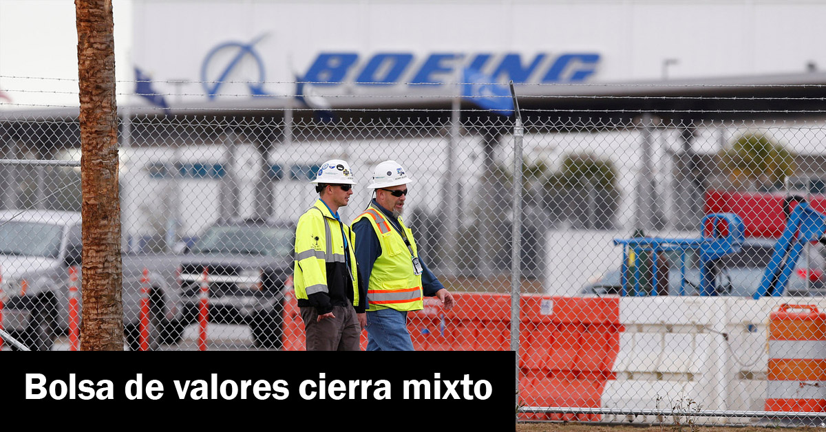 Bolsa de valores cierra mixto