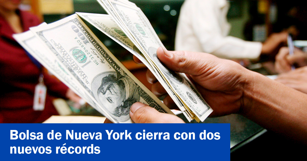 Bolsa de Nueva York cierra con dos nuevos récords