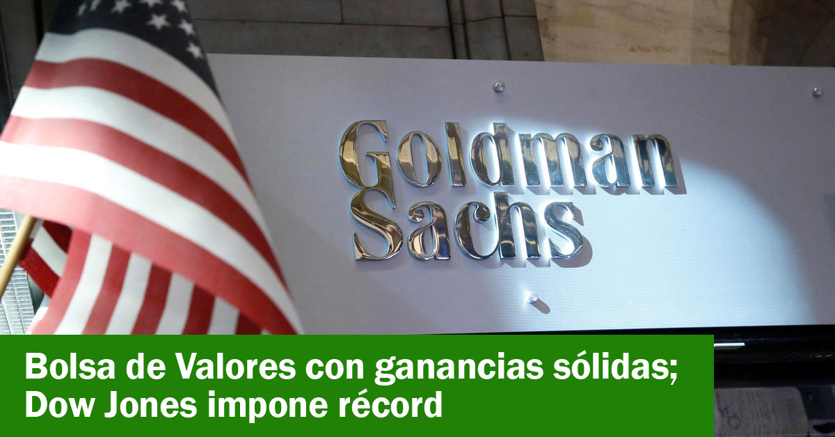 Wall Street con ganancias sólidas; Dow impone récord